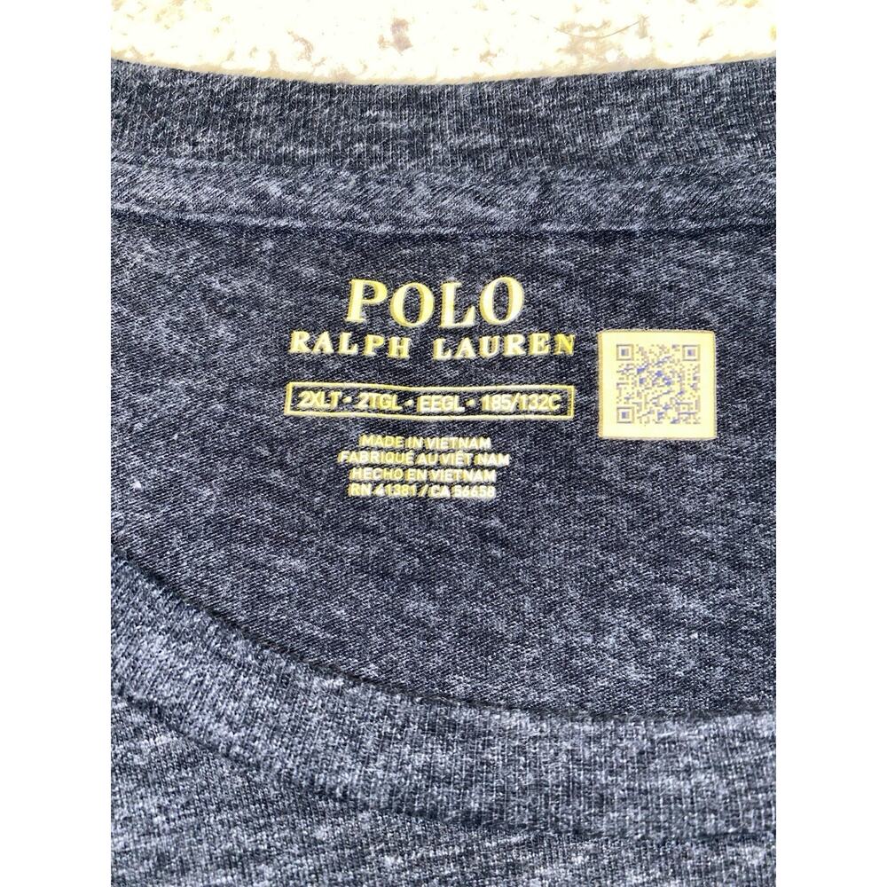 Polo Ralph Lauren Mens 2XL Navy Cotton Pocket Tee Work Shirt - Picture 5 of 11